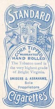 1905-06 Sniders & Abrahams Standard Cigarettes Series B - VFL #NNO Barlow Carkeek Back